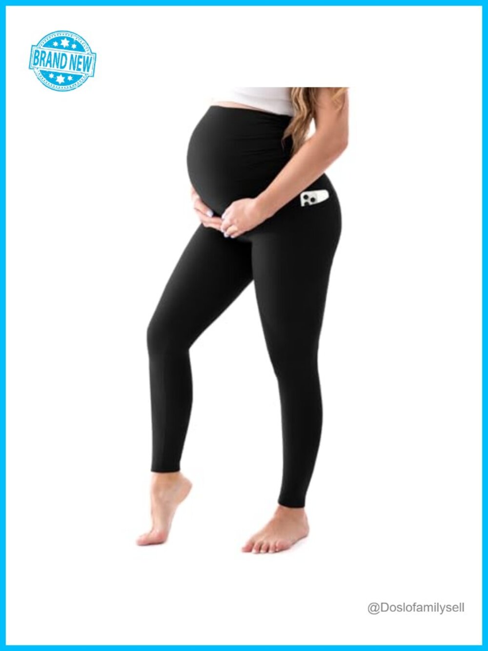 Maternity Leggings with Pockets Over the Belly